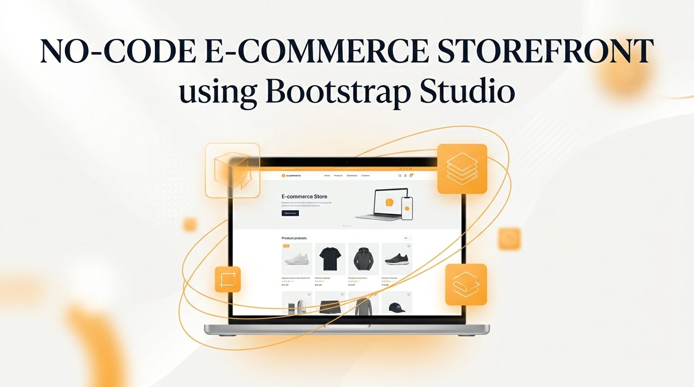No-code e-commerce storefront using Bootstrap Studio