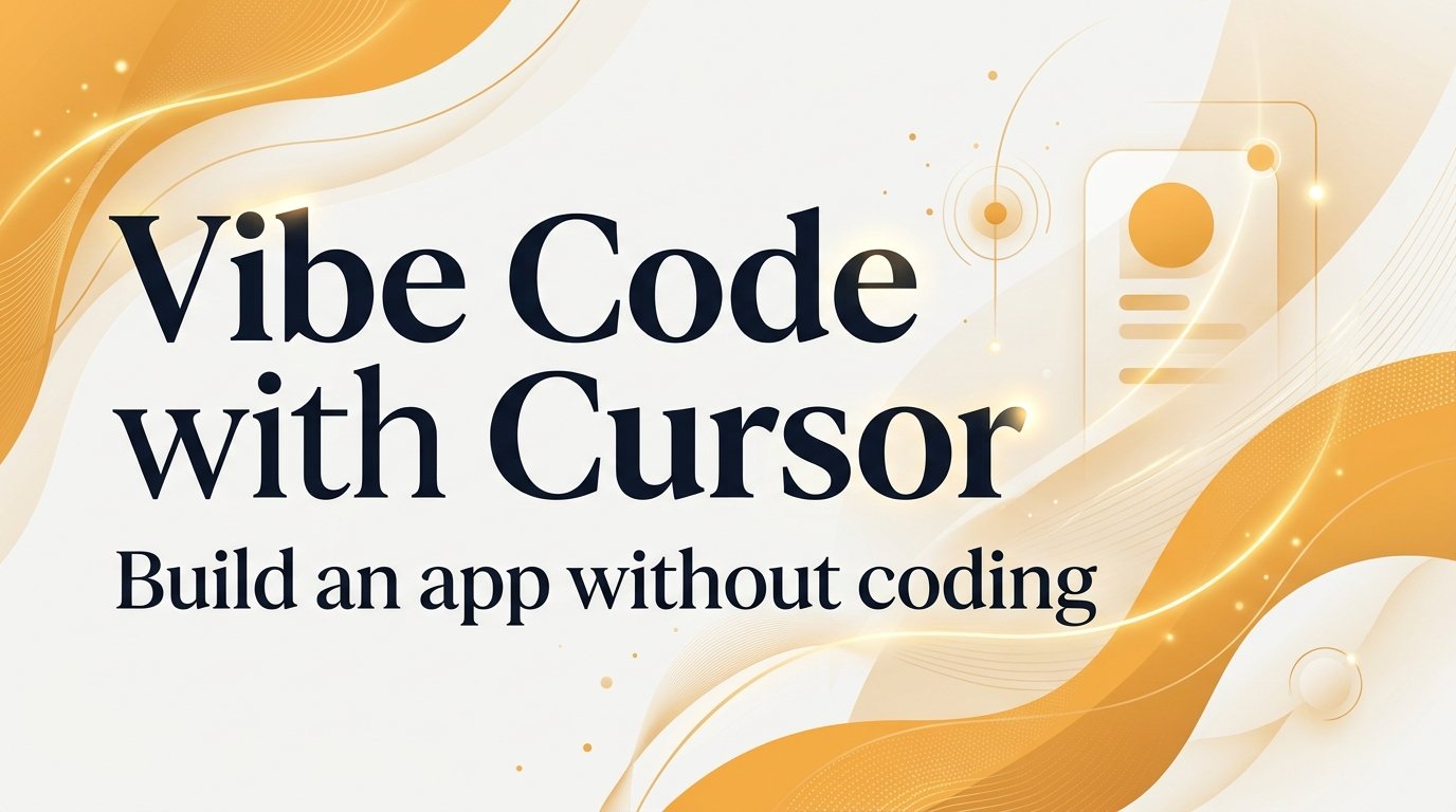 Vibe Code with Cursor - Build an app without coding